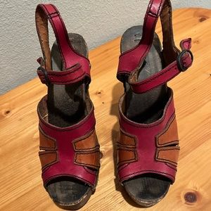 Platform high heel sandals from the 70”s brought in Europe